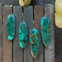 Malachite Mosaic Earrings